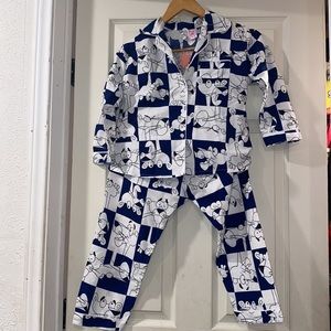 Pink Panther kids pajama set size 8. NWT
